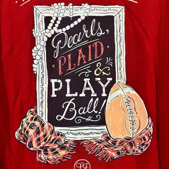 Lauren James Crimson Graphic Long Sleeve Tee - Picture 3 of 3